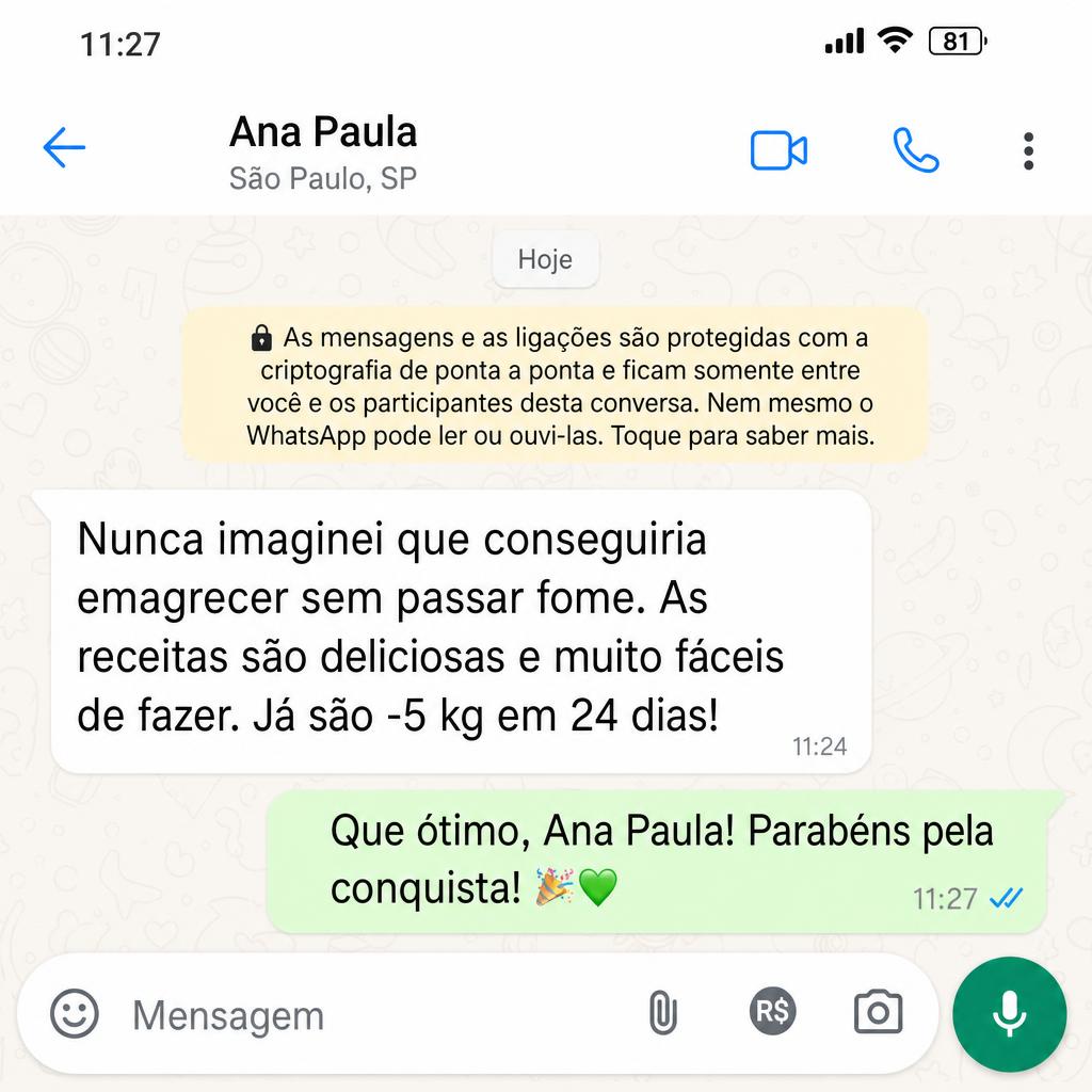 Print do depoimento de Ana Paula