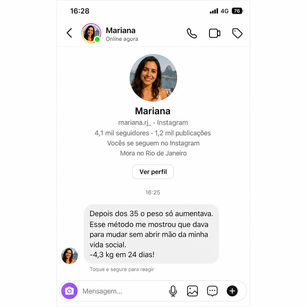 Print do depoimento de Mariana